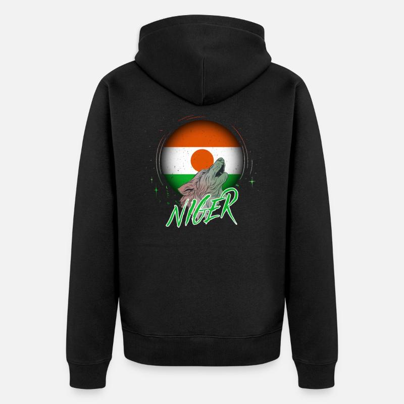 Niger - Unisex Premium Bio Zip Hoodie - Schwarz