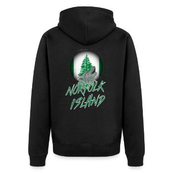 Île Norfolk - Veste à capuche bio Premium Unisexe - noir - Dos - Nico (187cm)