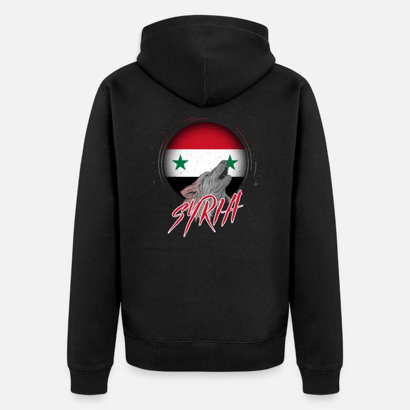 Syrie - Veste à capuche bio Premium Unisexe - noir