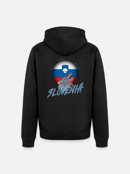 Slowenien - Unisex Premium Bio Zip Hoodie - Schwarz