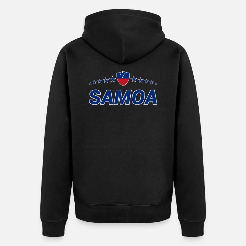 Samoa - Unisex Premium Bio Zip Hoodie - Schwarz