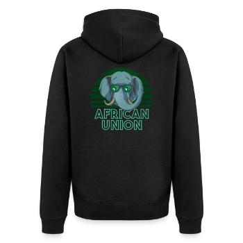Union africaine - Veste à capuche bio Premium Unisexe - noir - Dos - Nico (187cm)