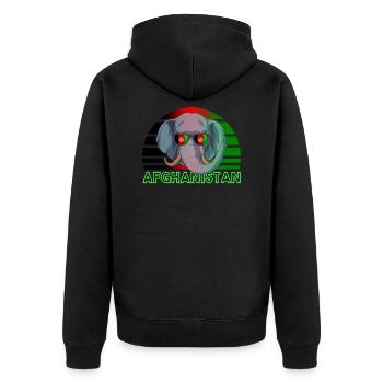 Afghanistan - Veste à capuche bio Premium Unisexe - noir - Dos - Nico (187cm)
