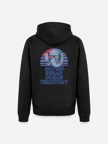 British Indian Ocean Territory - Unisex Premium Organic Zip Hoodie - black
