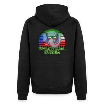 Guinée équatoriale - Veste à capuche bio Premium Unisexe - noir - Dos - Nico (187cm)