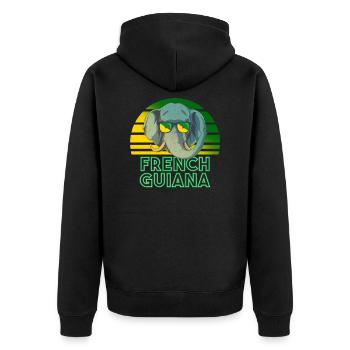 Guyane française - Veste à capuche bio Premium Unisexe - noir - Dos - Nico (187cm)