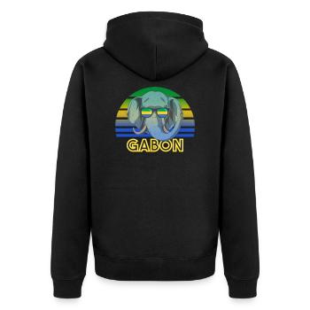 Gabon - Veste à capuche bio Premium Unisexe - noir - Dos - Nico (187cm)