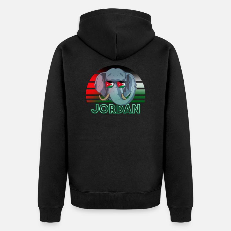 Jordanien - Unisex Premium Bio Zip Hoodie - Schwarz