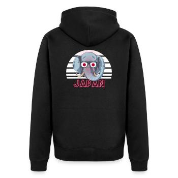 Japon - Veste à capuche bio Premium Unisexe - noir - Dos - Nico (187cm)