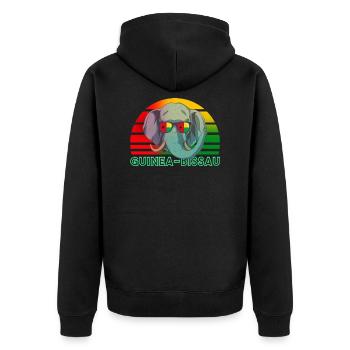 Guinée-Bissau - Veste à capuche bio Premium Unisexe - noir - Dos - Nico (187cm)