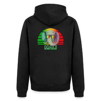 Mali - Veste à capuche bio Premium Unisexe - noir - Dos - Nico (187cm)
