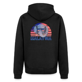 Malaisie - Veste à capuche bio Premium Unisexe - noir - Dos - Nico (187cm)