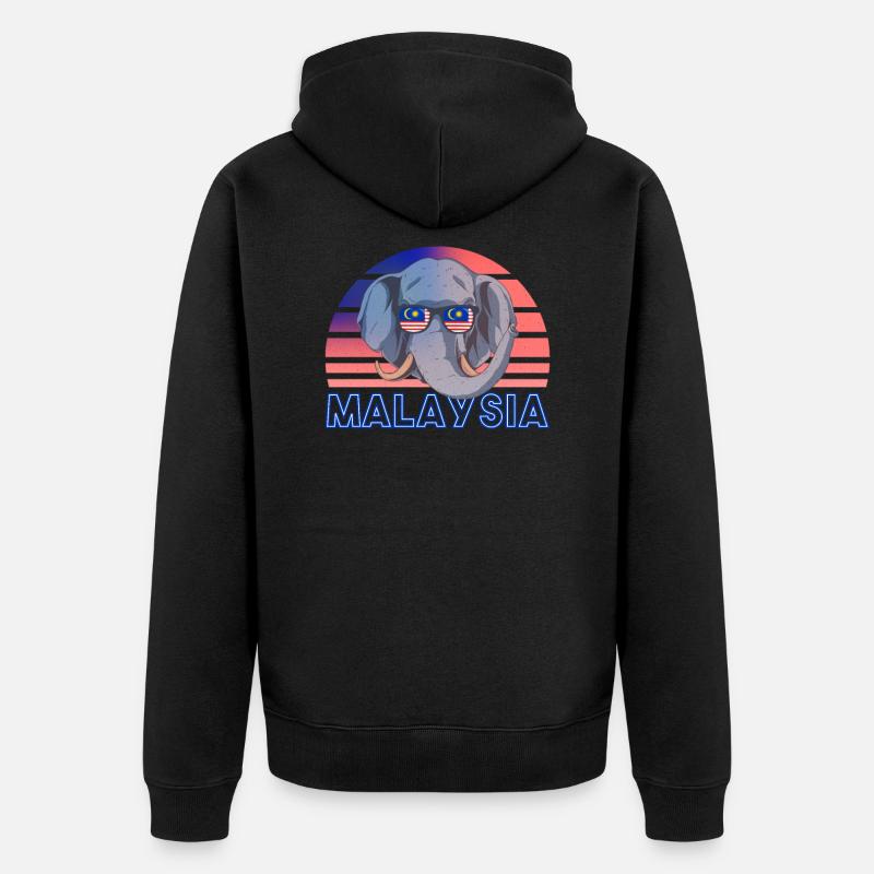 Malaysia - Unisex Premium Bio Zip Hoodie - Schwarz
