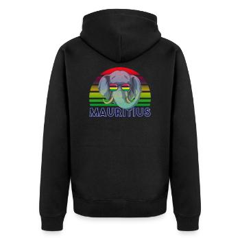 Mauritanie - Veste à capuche bio Premium Unisexe - noir - Dos - Nico (187cm)