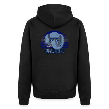 Nauru - Veste à capuche bio Premium Unisexe - noir - Dos - Nico (187cm)