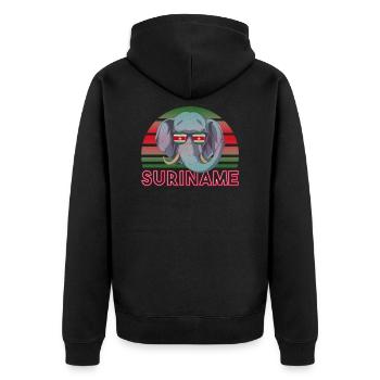 Suriname - Veste à capuche bio Premium Unisexe - noir - Dos - Nico (187cm)