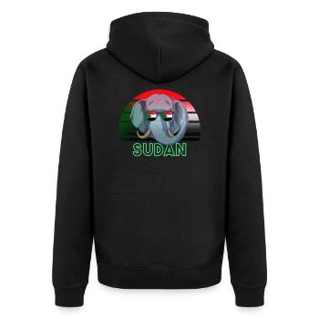 Soudan - Veste à capuche bio Premium Unisexe - noir - Dos - Nico (187cm)