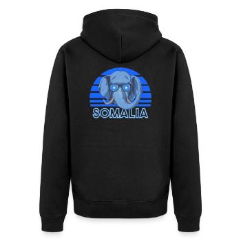 Somalie - Veste à capuche bio Premium Unisexe - noir - Dos - Nico (187cm)