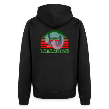 Tatarstan - Veste à capuche bio Premium Unisexe - noir - Dos - Nico (187cm)