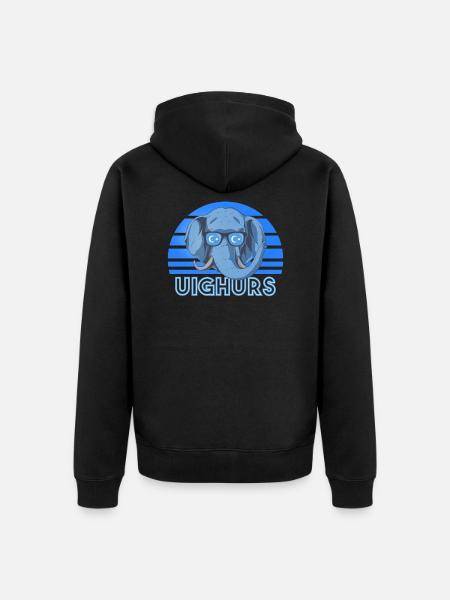 Uiguren - Unisex Premium Bio Zip Hoodie - Schwarz