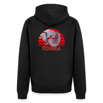Tonga - Veste à capuche bio Premium Unisexe - noir - Dos - Nico (187cm)