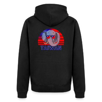 Taïwan - Veste à capuche bio Premium Unisexe - noir - Dos - Nico (187cm)