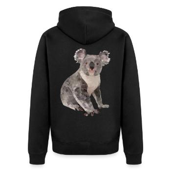 Koala - Veste à capuche bio Premium Unisexe - noir - Dos - Nico (187cm)