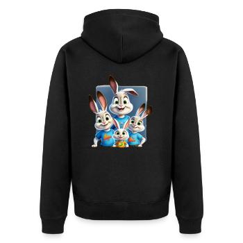 Cartoon Cartoon Family Happy - Veste à capuche bio Premium Unisexe - noir - Dos - Nico (187cm)