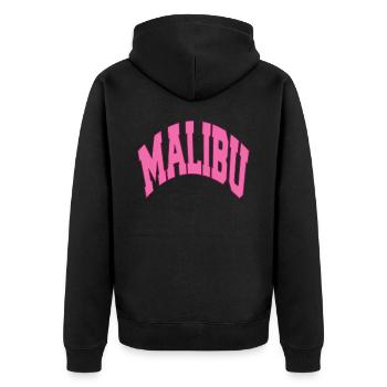 MALIBU T-Shirt de sport California Rose - Veste à capuche bio Premium Unisexe - noir - Dos - Nico (187cm)