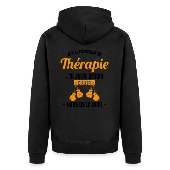 J'ai juste besoin d'aller faire de la Boxe Cadeau - Veste à capuche bio Premium Unisexe - noir - Dos - Nico (187cm)