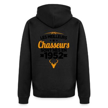 Les Meilleurs Chasseurs nés en 1952 Cadeau - Veste à capuche bio Premium Unisexe - noir - Dos - Nico (187cm)