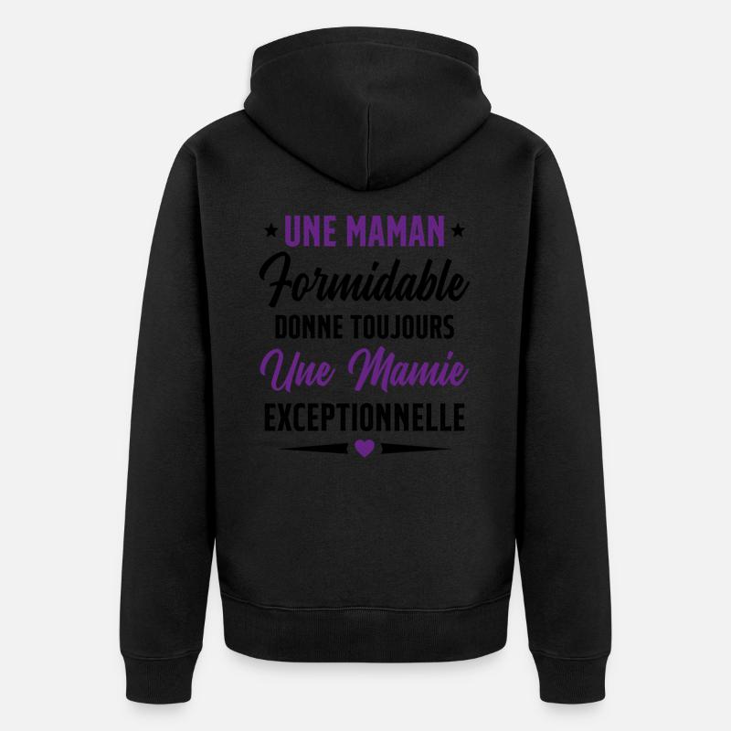 Grand-Mère - Une Mamie Exceptionnelle - Veste à capuche bio Premium Unisexe - noir