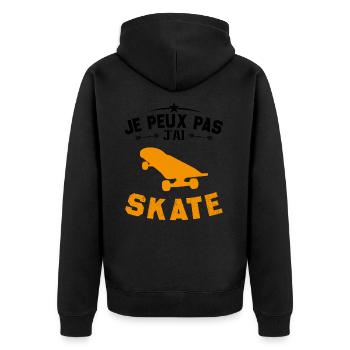 Je Peux Pas J'ai Skate - Veste à capuche bio Premium Unisexe - noir - Dos - Nico (187cm)