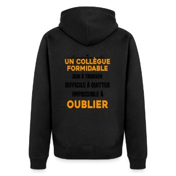 Collègue formidable dur à trouver Cadeau - Veste à capuche bio Premium Unisexe - noir - Dos - Nico (187cm)
