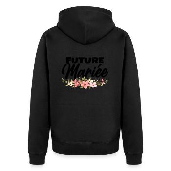 Femme Future Mariée Cadeau Femme EVJF Humour - Veste à capuche bio Premium Unisexe - noir - Dos - Nico (187cm)