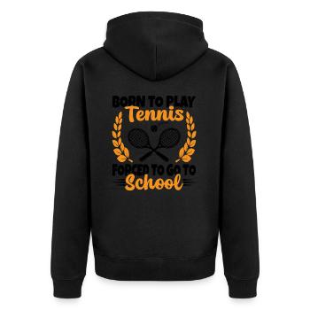 Né Pour Jouer au Tennis Humour Cadeau - Veste à capuche bio Premium Unisexe - noir - Dos - Nico (187cm)