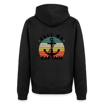 Appelez-moi Capitaine Bateau Voilier Mer Cadeau - Veste à capuche bio Premium Unisexe - noir - Dos - Nico (187cm)