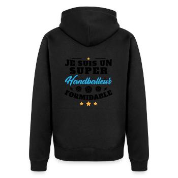 Humour Super Handballeur formidable Handball - Veste à capuche bio Premium Unisexe - noir - Dos - Nico (187cm)