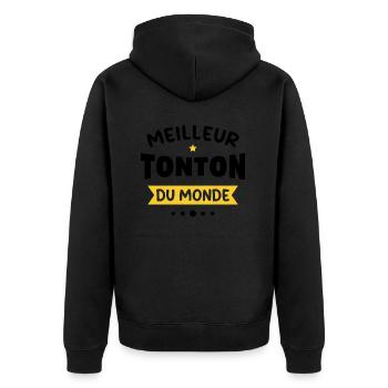 le meilleur tonton du monde - Veste à capuche bio Premium Unisexe - noir - Dos - Nico (187cm)