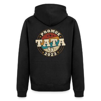 Promue tata 2023 - Veste à capuche bio Premium Unisexe - noir - Dos - Nico (187cm)