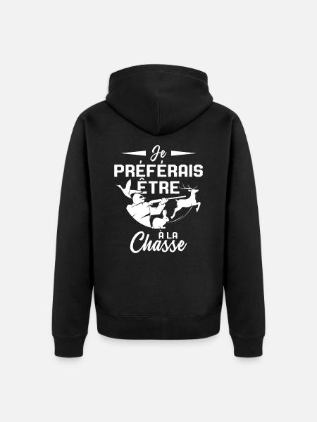 Sjov idé om jagtgave til en jæger - Premium økologisk unisex-hættejakke - sort