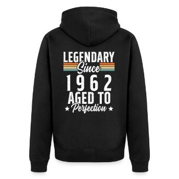 Légendaire Depuis 1962 - Veste à capuche bio Premium Unisexe - noir - Dos - Nico (187cm)