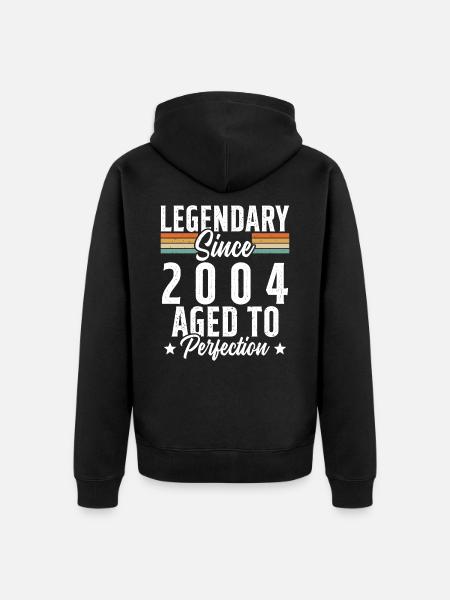 Legendary since 2004 - Unisex Premium Organic Zip Hoodie - black