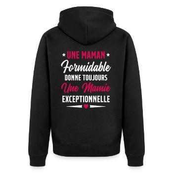 Grand-Mère - Une Mamie Exceptionnelle - Veste à capuche bio Premium Unisexe - noir - Dos - Nico (187cm)