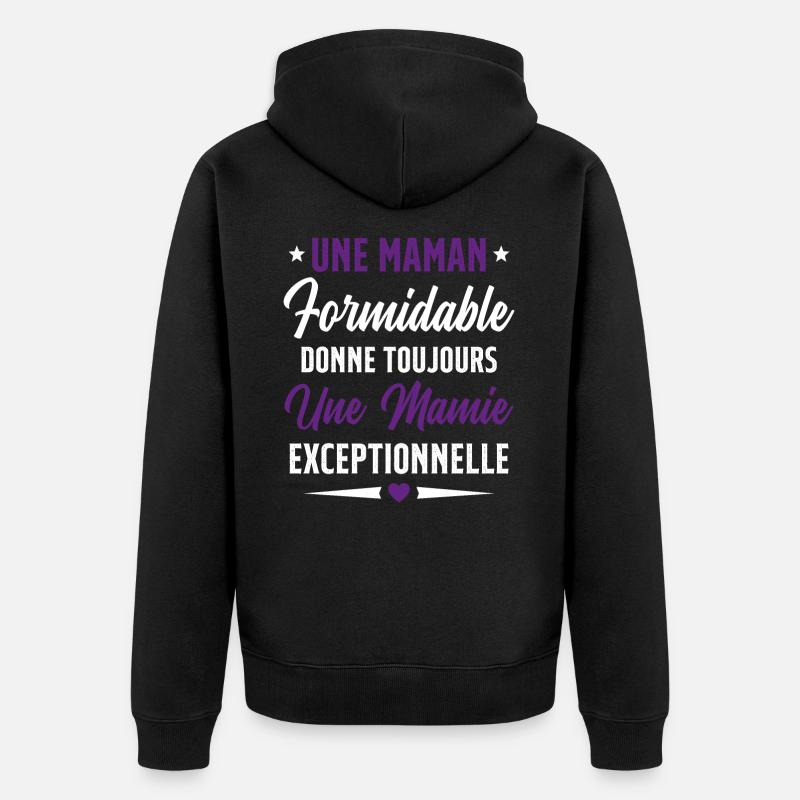 Grand-Mère - Une Mamie Exceptionnelle - Veste à capuche bio Premium Unisexe - noir