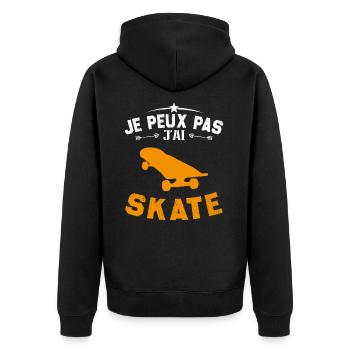 Je Peux Pas J'ai Skate - Veste à capuche bio Premium Unisexe - noir - Dos - Nico (187cm)