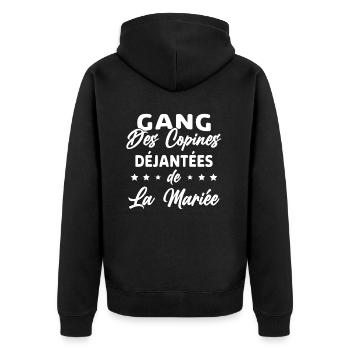 Gang des Copines Déjantées De La Mariée - Veste à capuche bio Premium Unisexe - noir - Dos - Nico (187cm)