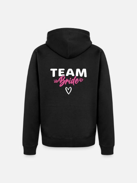 Team Braut Bride - Unisex Premium Organic Zip Hoodie - black