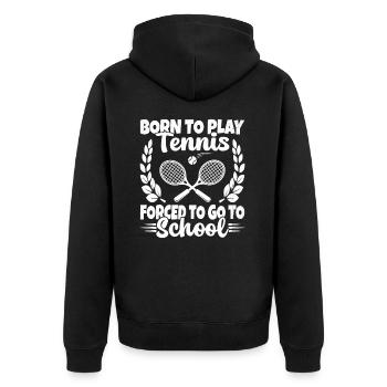 Né Pour Jouer au Tennis Humour Cadeau - Veste à capuche bio Premium Unisexe - noir - Dos - Nico (187cm)