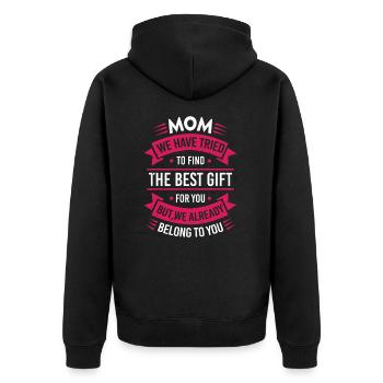 Maman J'ai Essayé De Te Trouver Le Meilleur Cadeau - Veste à capuche bio Premium Unisexe - noir - Dos - Nico (187cm)